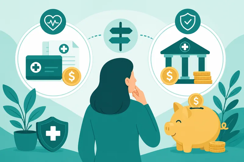 Person reviewing healthcare savings options